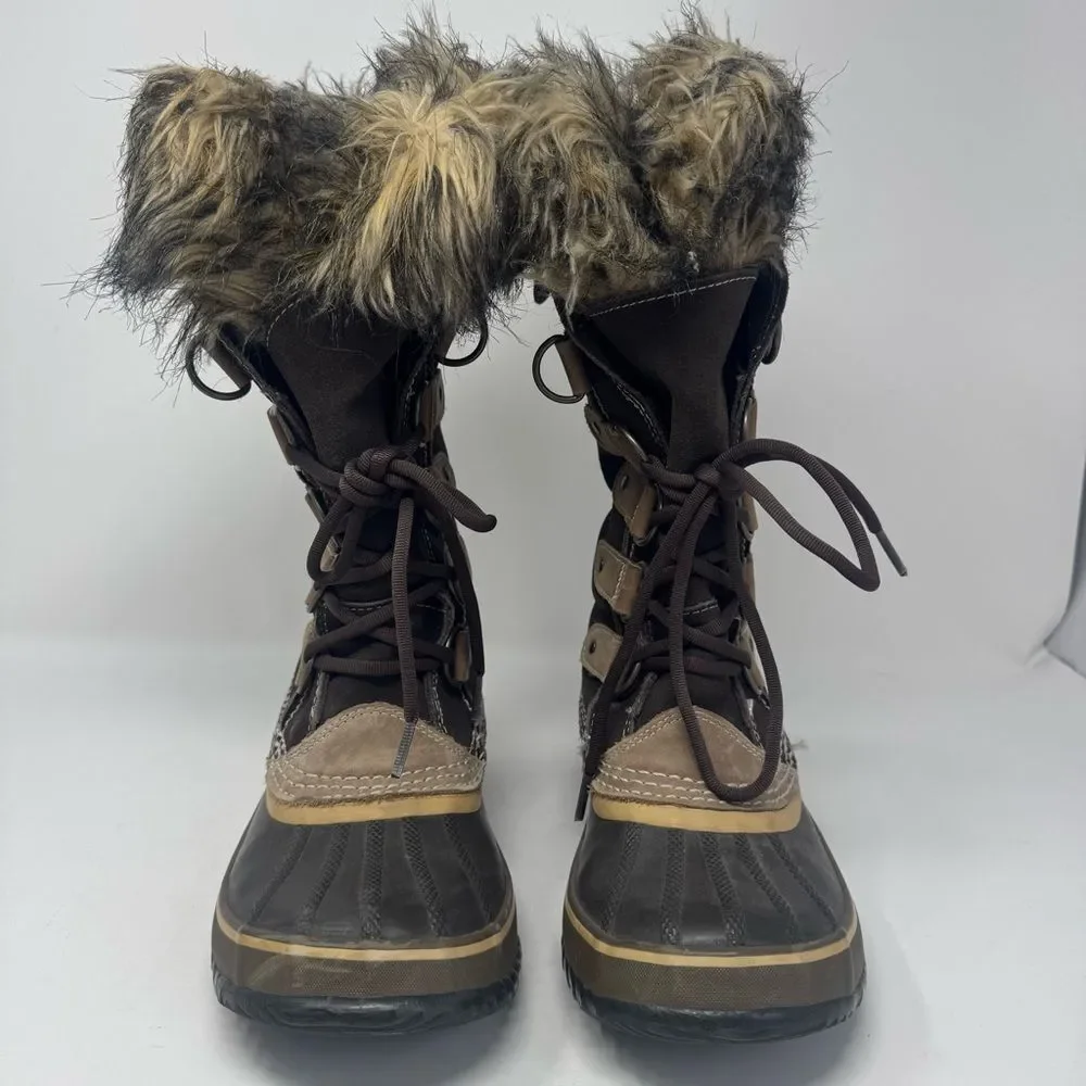 SOREL | Waterproof Removable Faux Fur Winter Boots Brown & Tan Women’s Size 7